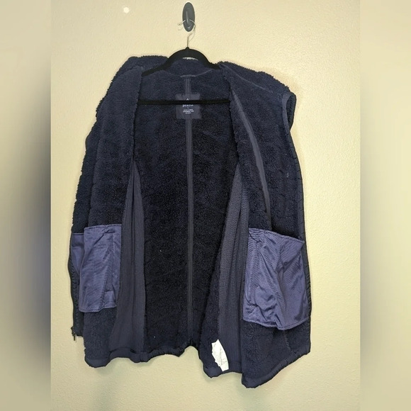 prAna Diva long jacket women size Large color indigo Sherpa lined - Picture 7 of 8